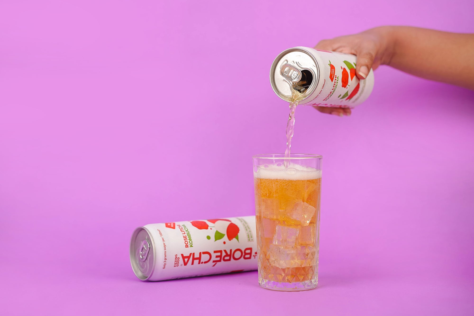 Buy Rose litchi kombucha 330 ml - borecha