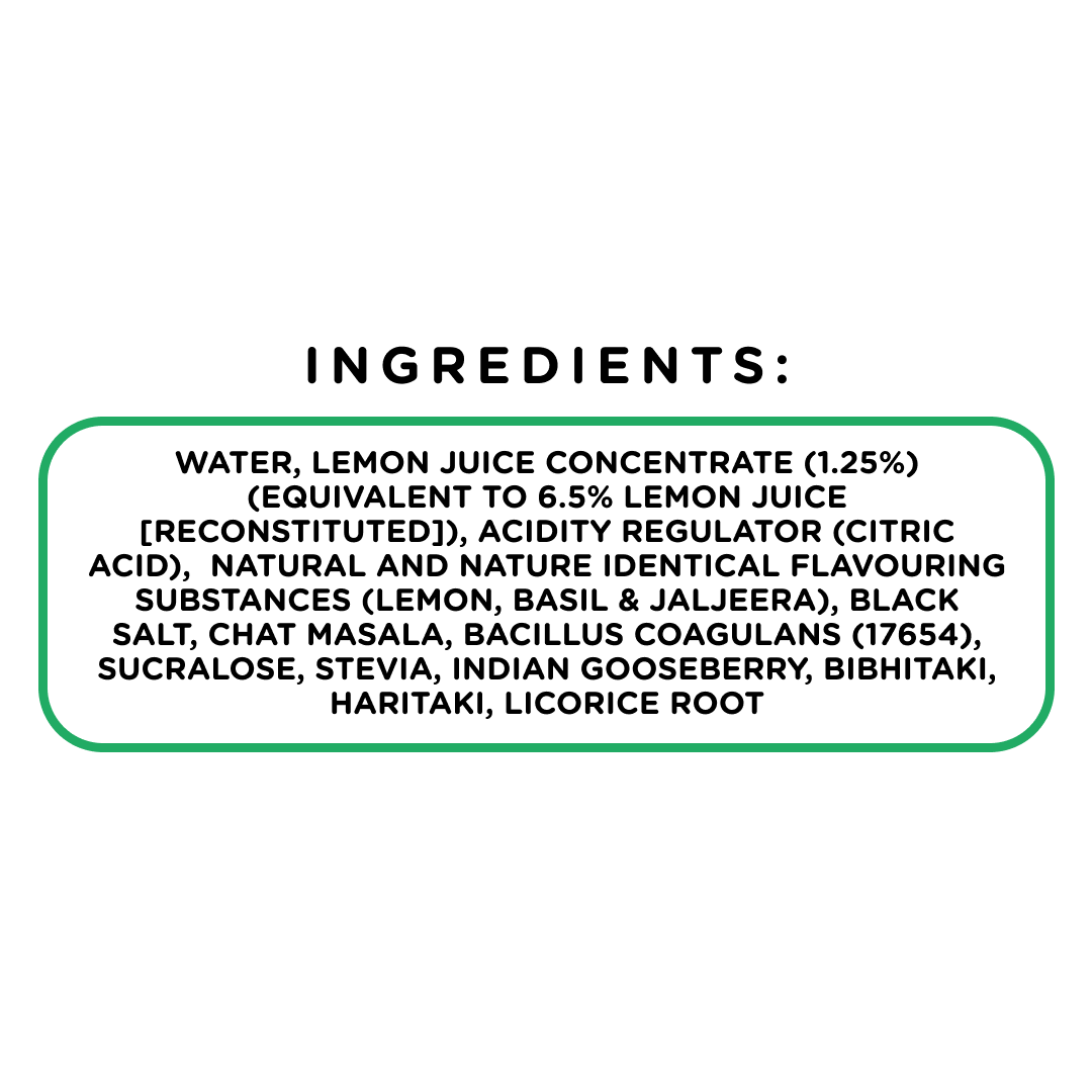 Bun-Taa! Zero Sugar Basil Shikanji