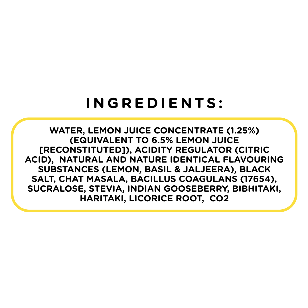 Bun-Taa! Zero Sugar Basil Soda Shikanji