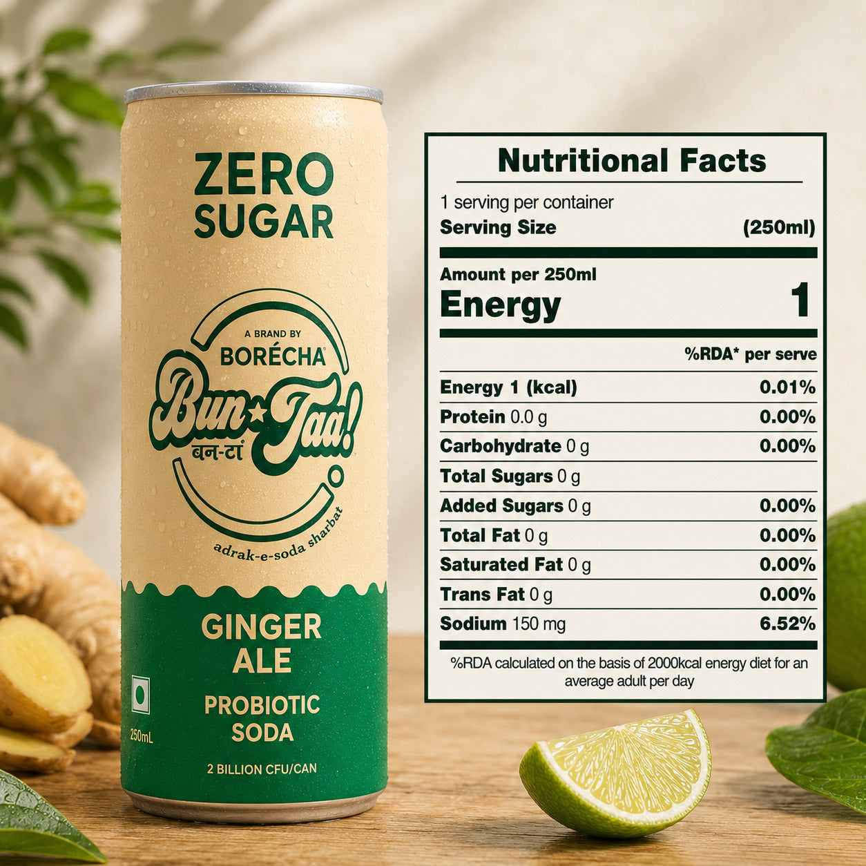 Bun-Taa! Zero Sugar Ginger Ale